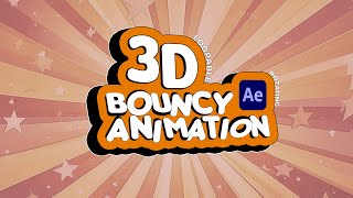 3D Bouncy Rotating Text with Infinite Loop Animation After Effects tutorial