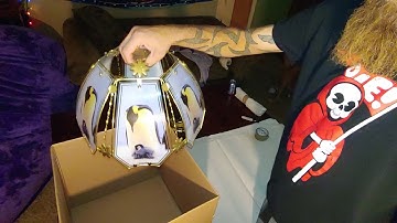 Packing a glass lamp shade with me.