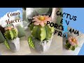 Tutorial de Porcelana Fría, Como Hacer Cactus 🌵con Flor.