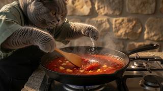 I let my Cat cook dinner... ๐พ๐ (Cinematic AI Cooking) I let my Cat cook dinner... ๐พ๐ (Cinematic AI Cooking)