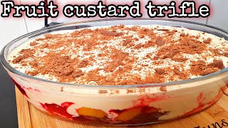 Fruit custard Triffle|Layered triffle|Ramadan desserts|Ramadan recipes |Ep 22