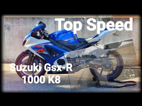 Suzuki GsxR 1000 K8 Top Speed 319km/h Gps goPro - YouTube