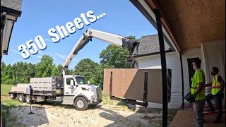 20,000 lb Sheetrock Delivery & Updates For Our New House Build...Plus Bonus Geese/Duck Ending...
