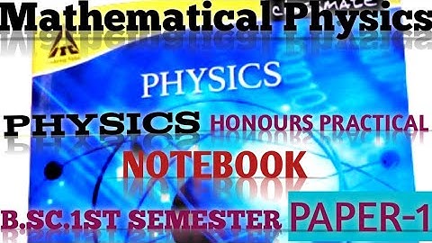 Physics Honours Practical File | (Paper-1)| Mathematical Physics- I | English medium| practical copy