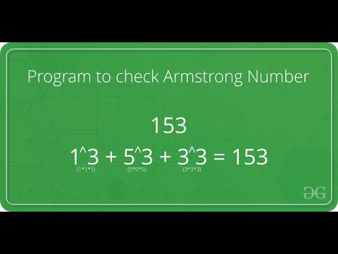C programming To Detect Armstrong Numbers!