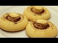 Turkish Mushroom Shaped Cookies with Starch and Cocoa