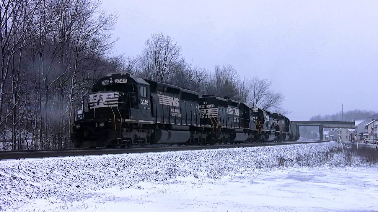 Two trains battle the extreme weather in Lilly Pa. in 2008. YouTube
