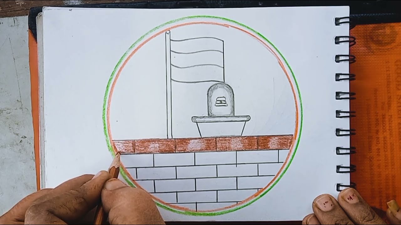 Republic day 2026 Special Drawing, Shivling Drawing, How To Draw Shivling And Indian Flag 