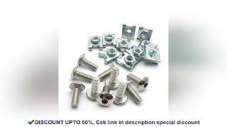 10 Set Plastic Cover Silver Stainless Steel Screw Bolt and U Type Clips with Nut M6 6mm M5 5mm for M