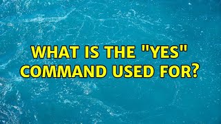 What is the yes command used for