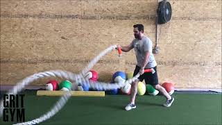Split Squat + Alt Ropes / Split Squat + Alternating ropes  (short demo)