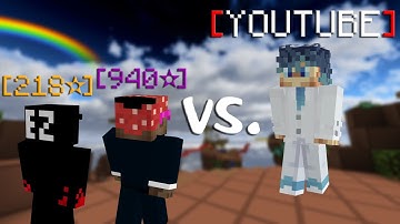 Beating a YOUTUBE RANK in Bedwars (reactions + hackusated)