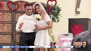 Local couples officially tie-the-knot in Valentine's Day wedding ceremonies