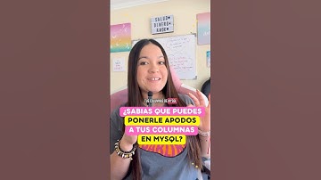 Cómo crear Alias en MySQL #sql #mysql #basededatos