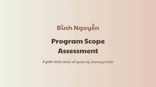 PgMP100111: Program Scope Assessment