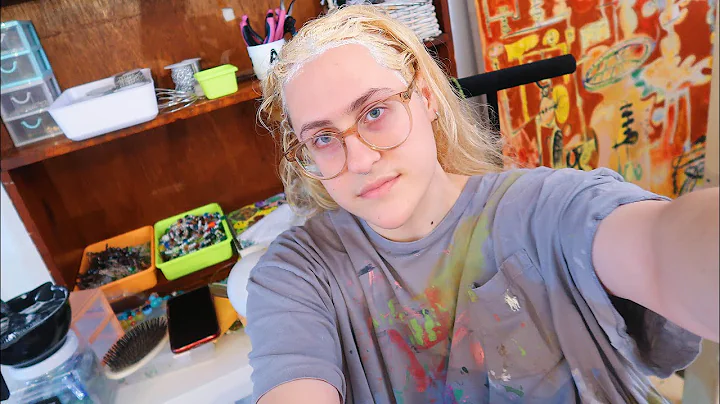 bleaching my hair at 3 am (major fail, my hair fel...