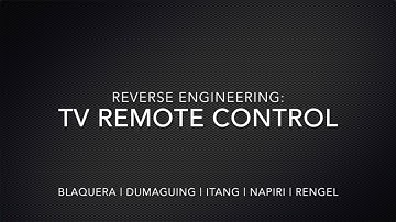 Reverse Engineering: TV Remote Control
