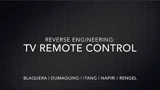 Reverse Engineering Tv Remote Control