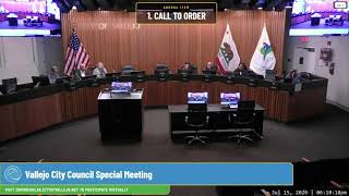 Special City Council Meeting - 07-15-2026 - City of Vallejo