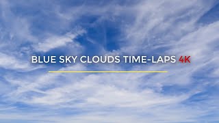 Blue Sky Clouds Time Lapse 4K Free Footage Video Background Relax