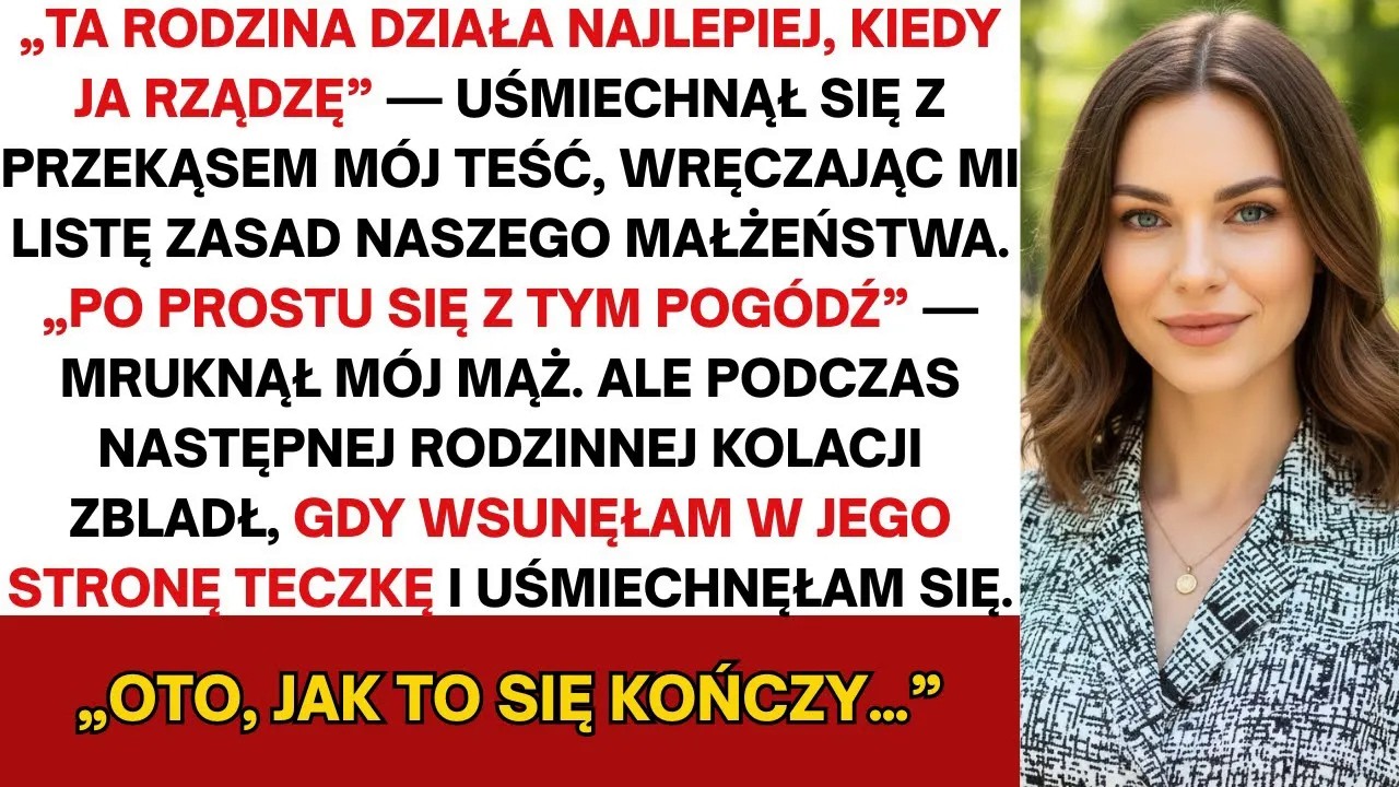 Mój teść rządził rodziną męża przez strach — dopóki nie uciszyłam go podczas rodzinnej kolacji…