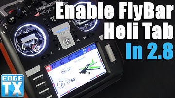 Get Flybar Helicopter Tab Back in EdgeTX 2.8!