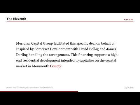 Madison firms lead major regional deals as town marks bicentennial