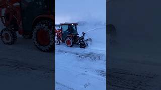 Kubota lx2610 snowblower how to clear deep snow safely / #shorts