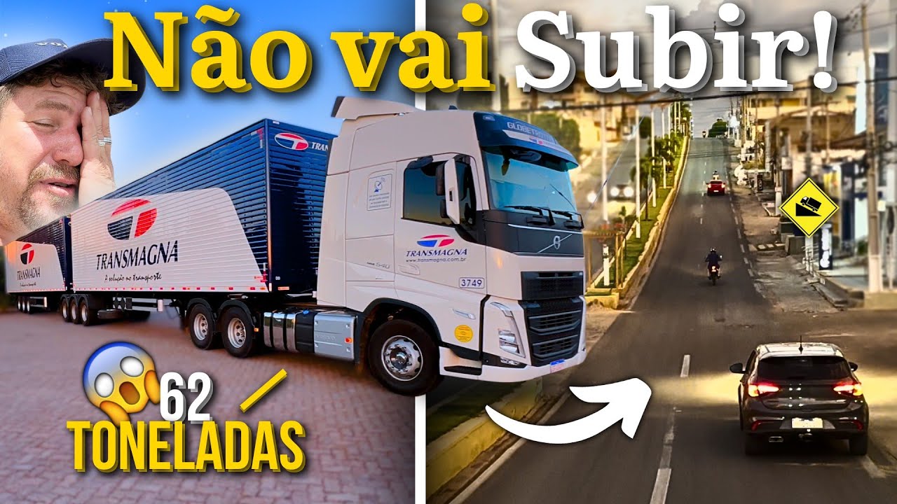 62 Toneladas na Subida Íngreme - Será que o Volvo 540 Aguenta? Pau dos Ferros RN