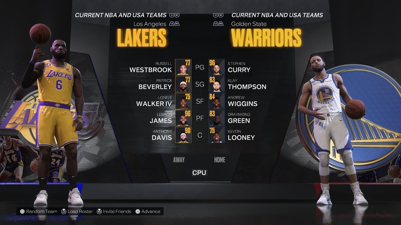 NBA 2K23 Gameplay (PS5 UHD) - Los Angeles Lakers vs Golden State Warriors