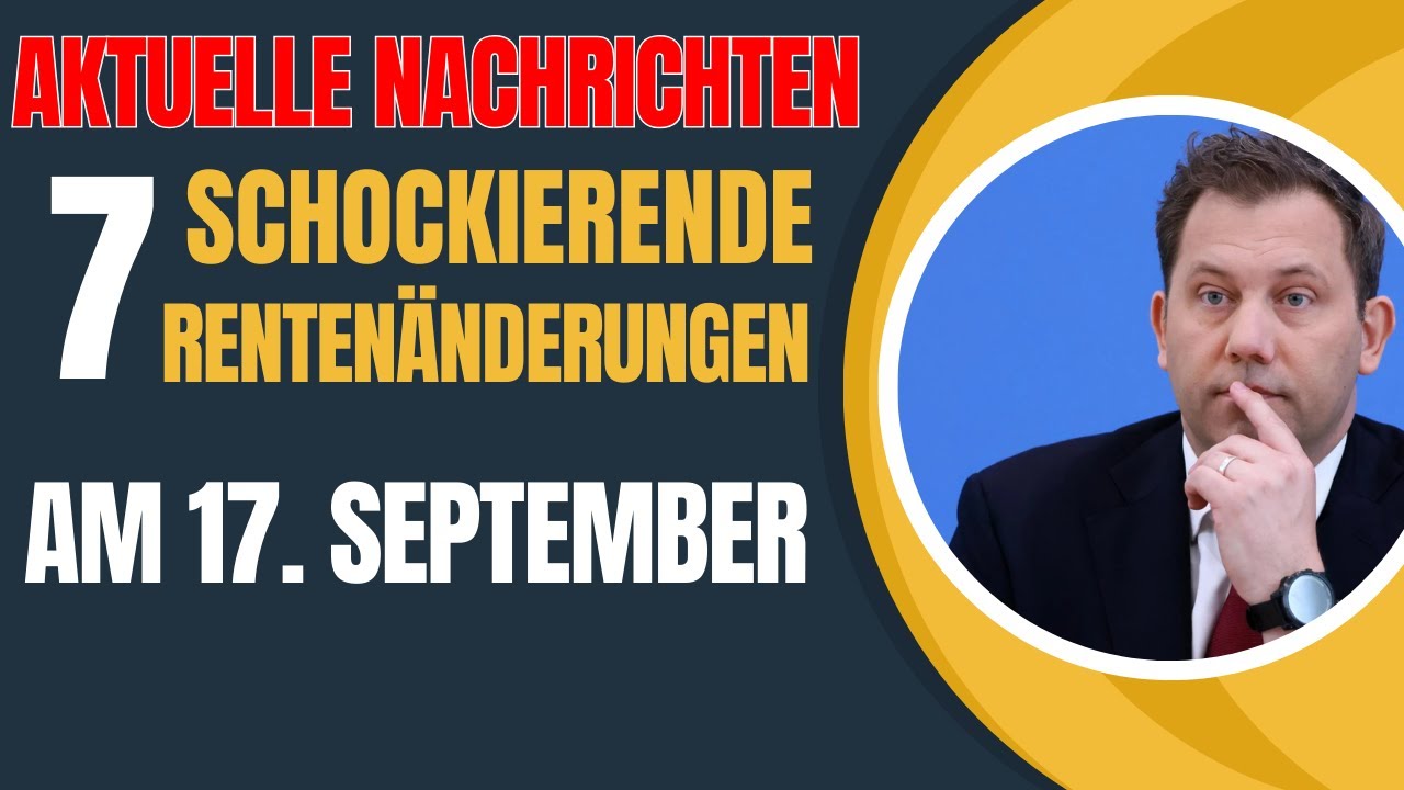⚠️ Rentner-Regeln ändern sich! Ab 17. September gelten 7 wichtige Neuerungen