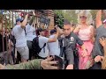 Drag queen blocked from story time by protesters