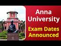 Anna University Exam Dates Announced | Anna University Latest News Today