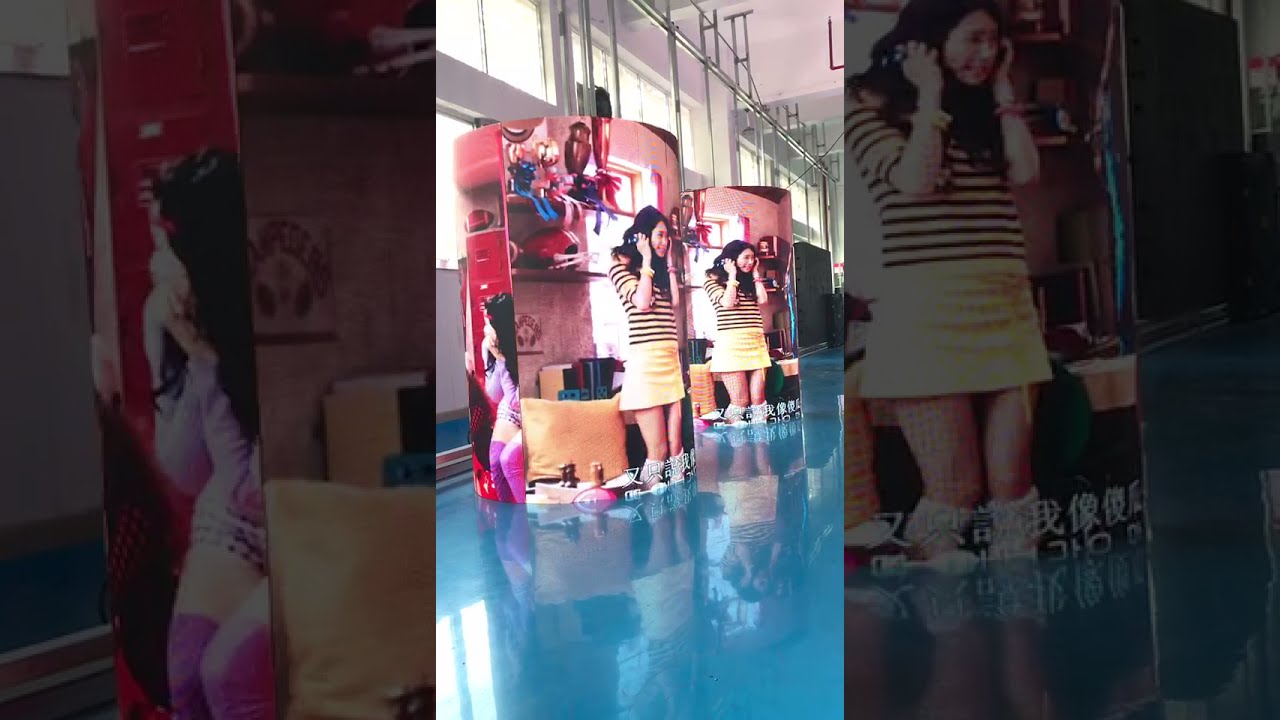 Creative Curved Indoor P3 flexible led module Cylinder LED Display Screen