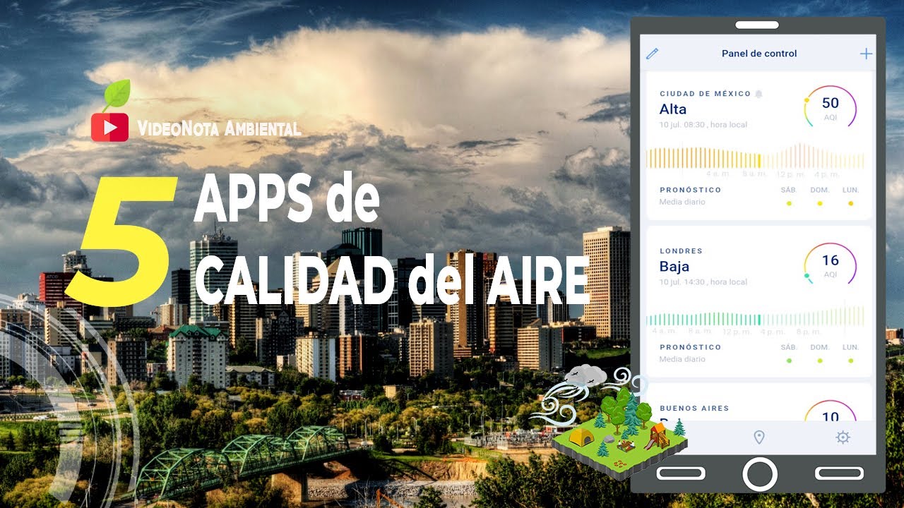 5 APPS que puedes USAR para MONITOREO de contaminación ATMOSFÉRICA en TU CIUDAD 🌫️🏘️🌳