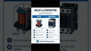 Relay vs Contactor — What's the Difference? ⚡ #gulftechbyshani #hvac #hvactechnician #electricalmain