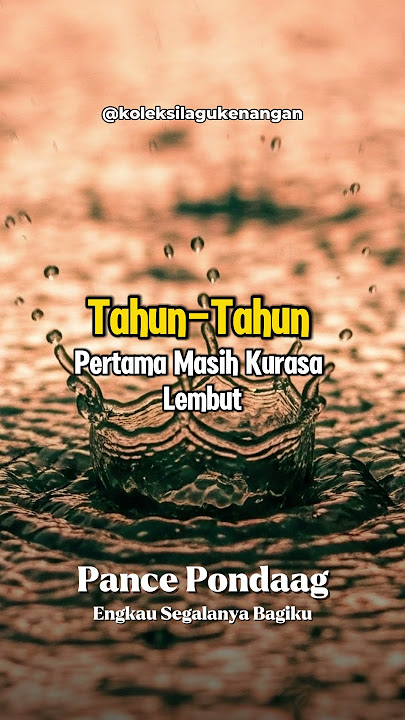 Pance Pondaag - Engkau Segalanya Bagiku