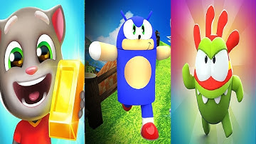 Sonic Dash Vs Om Nom Run Vs Talking Tom Gold Run Walkthrough Gameplay