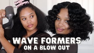 FINALLY trying wave formers?! blow out + natural hair styling