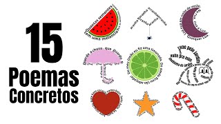 15 Poemas Concretos - Poesia Visual - Gênero Textual - Língua Portuguesa #arte