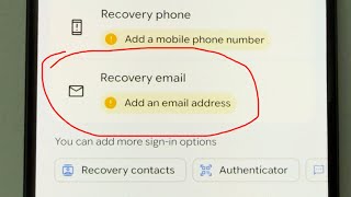 How to Add Recovery Email Address to Gmail account / Google Account