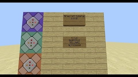 Minecraft Command | Title,Subtitle,ActionBar,Tellraw