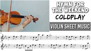 Free Sheet || Hymn For The Weekend - Coldplay || Violin Sheet Music