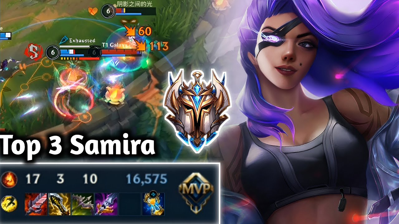 Wild Rift Top 3 Samira Challenger Duo Lane Gameplay YouTube