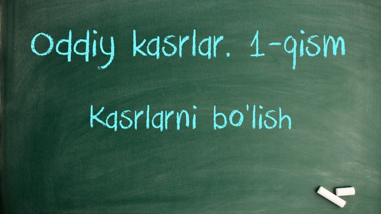 Kasrlarni bo'lish