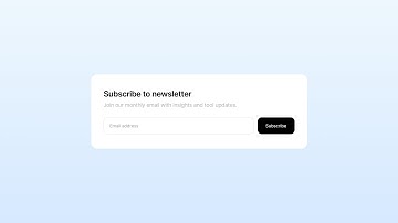 How to build a Newsletter Subscribe form