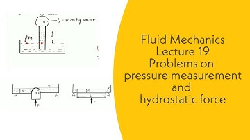Fluid Mechanics | L19 | Problems on pressure measurement and hydrostatic force | GATE, ESE