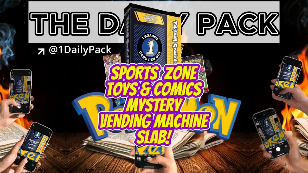 The Daily Pack Edition 157 - POKEMON  Sports Zone Toys & Comics Vending Machine Surprise Slab!.