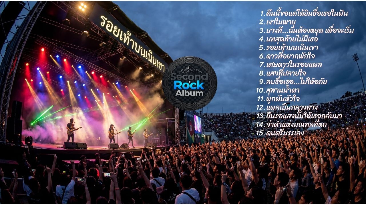 อัลบั้มร็อกชุดที่2  Official Full Album ดนตรีร็อกหนักแน่น Live 2026
