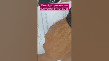 Rgpv previous year question 3 sem. B-Tech for EE/EX #trending #12thmathobjectiveforboardexam2023